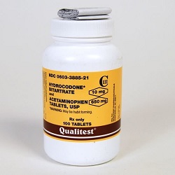 Hydrocodone bitartrate and acetaminophen 10mg/650